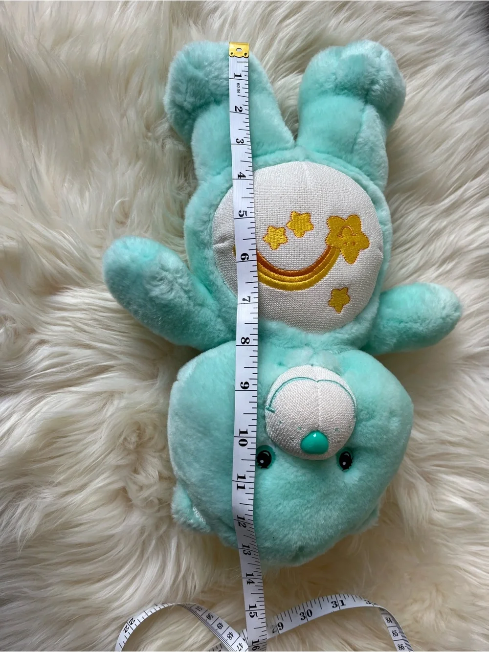 Vintage Y2K Care Bears Plush Glow A Lot Wish Bear 2003 Play Along Toys Toy